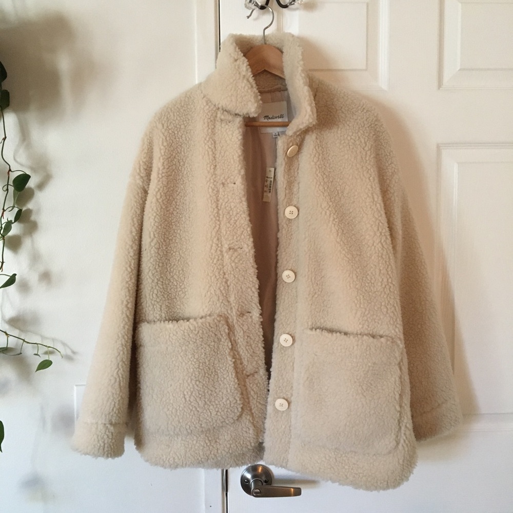 NWT | Madewell Walton Sherpa | Cream | M